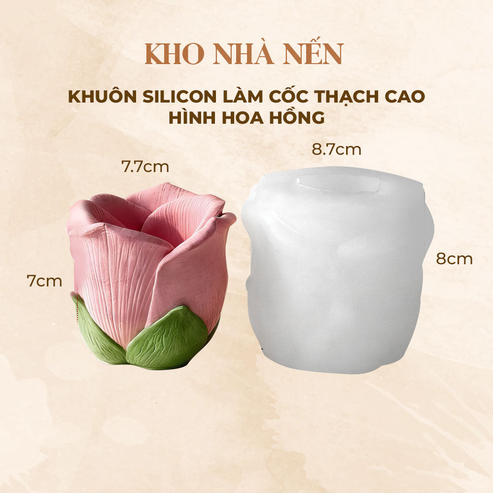 KHUÔN SILICON LÀM CỐC THẠCH CAO HÌNH HOA SEN