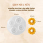 KHUÔN SILICON LÀM NẾN THƠM COMBO 4 HOA HƯỚNG DƯƠNG