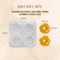 KHUÔN SILICON LÀM NẾN THƠM COMBO 4 HOA CÚC
