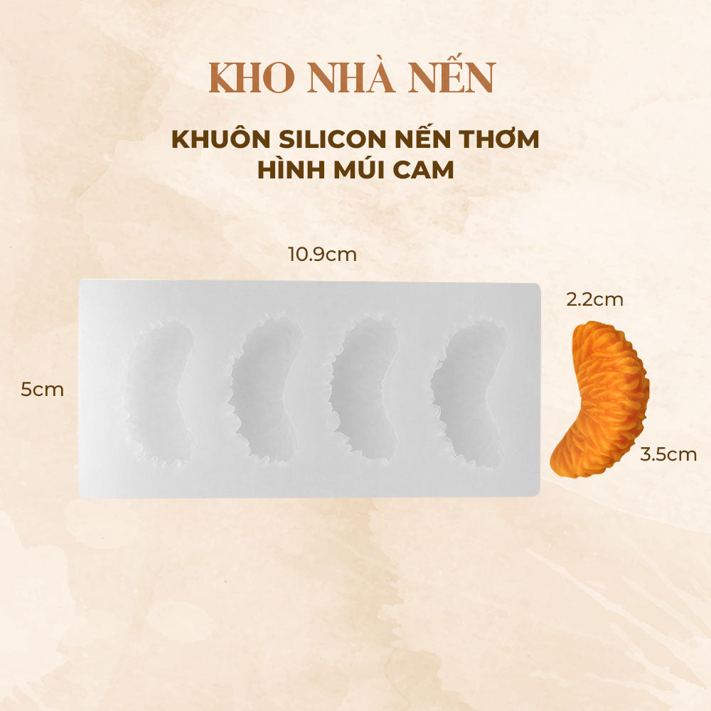KHUÔN SILICON TOPPING HÌNH MÚI CAM