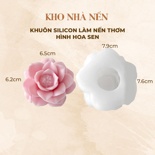 KHUÔN SILICON LÀM NẾN THƠM HÌNH HOA SEN