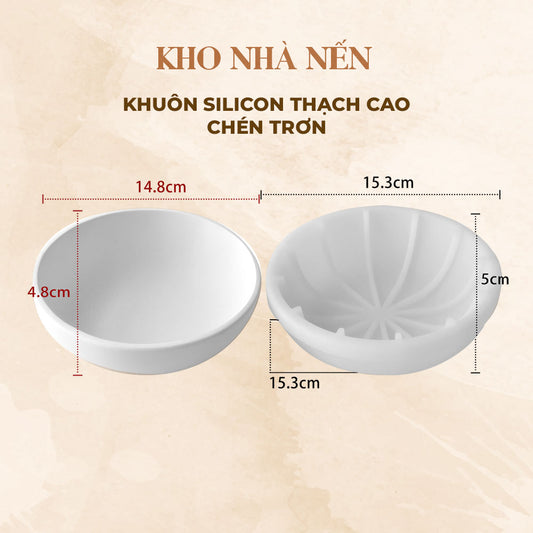 KHUÔN SILICON LÀM CHÉN THẠCH CAO TRƠN