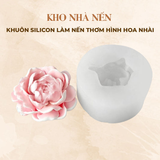 KHUÔN SILICON NẾN THƠM HÌNH HOA NHÀI