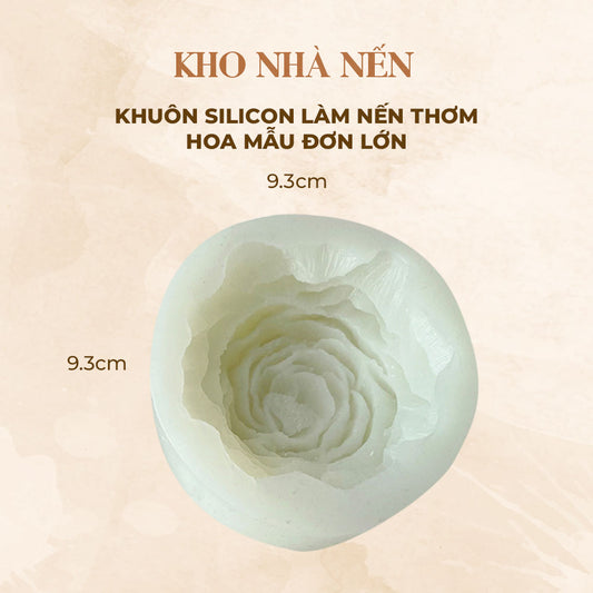 KHUÔN SILICON LÀM NẾN THƠM HÌNH HOA MẪU ĐƠN LỚN